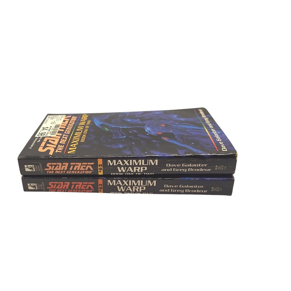 Star Trek The Next Generation Maximum Warp Book 1 & 2 Galanter Brodeur TNG 62 63